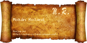 Mokán Roland névjegykártya